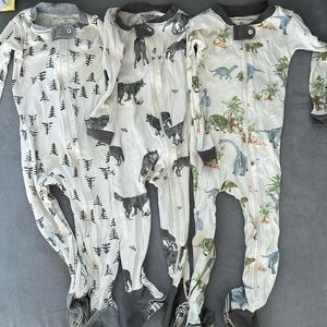 Burt’s Bees Set of (3) Toddler Footie Pajamas